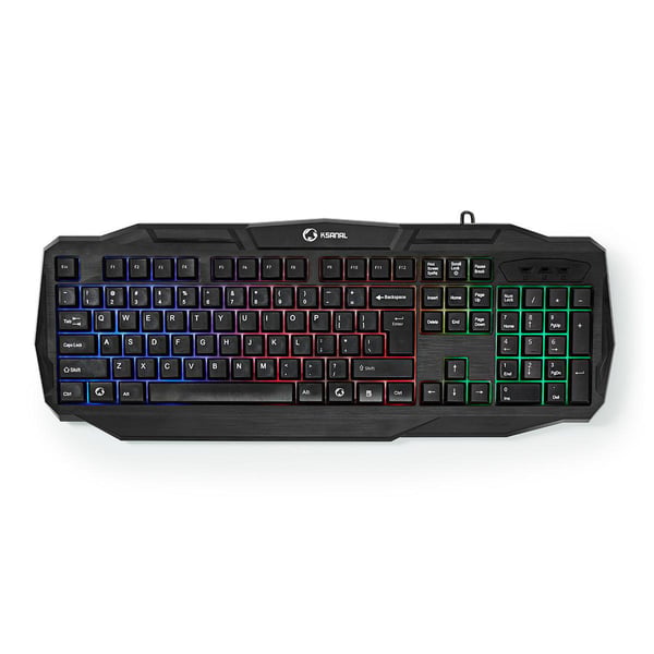 Nedis GKBD100BKUS tangentbord Spela USB QWERTY Amerikanskt internationellt Svart