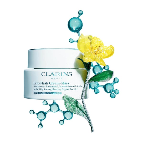 Miniatyrbild 1 av 6: Clarins Cryo-Flash Cream-Mask Lyftande ansiktsmask Kvinna 75 ml Gräddvit