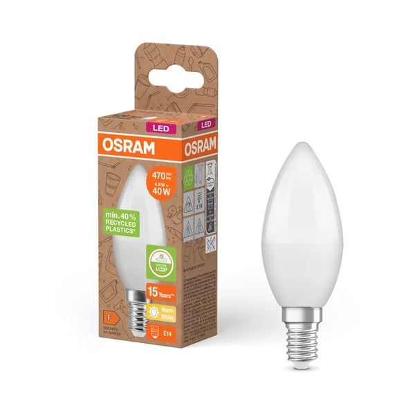 Miniatyrbillede 2 af 4: Osram 4058075831964 LED-lampe Varm hvid 2700 K 4,9 W E14 F