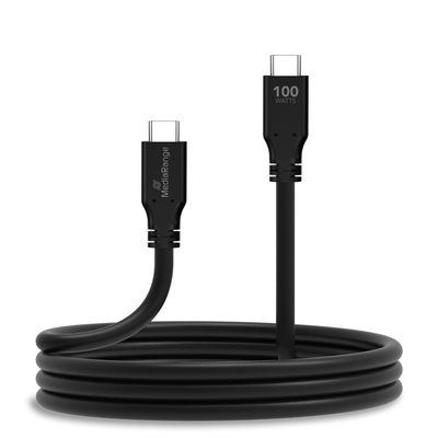 MediaRange MRCS218 USB-kabel USB 3.2 Gen 1 (3.1 Gen 1) 3 m USB C 10 Gbit/sek. 100 W Sort