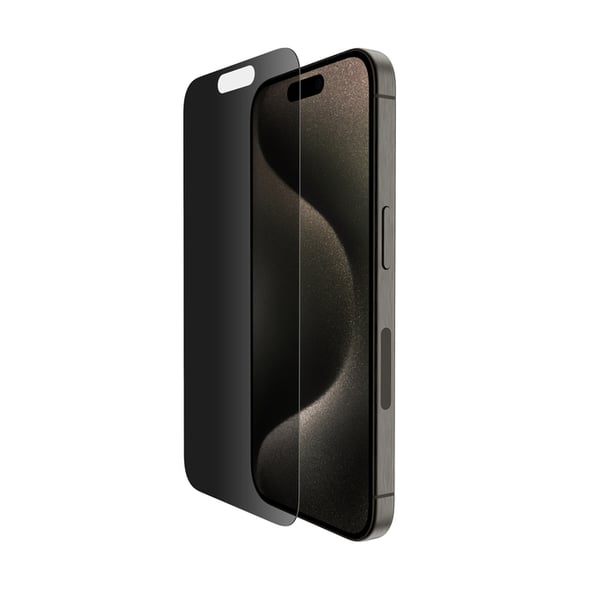 Belkin ScreenForce Pro TemperedGlass Privacy AM Skærmbeskyttelse til iPhone 15 Pro