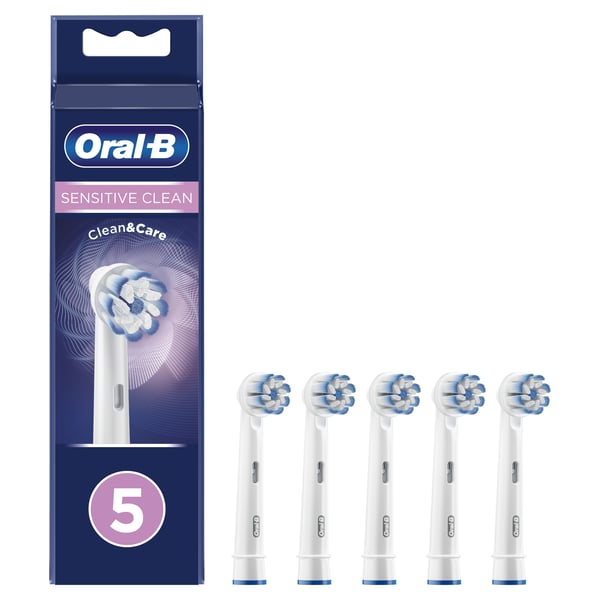 Miniatyrbillede 1 af 7: Oral-B Sensitive Clean 80339547 børstehoved til elektrisk tandbørste 5 stk Hvid