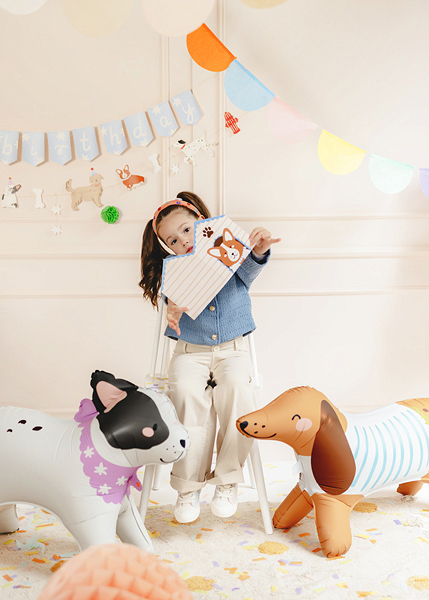 Miniatyrbillede 3 af 7: Partydeco Gravhund folieballon, 89x58 cm, mix (FB250)