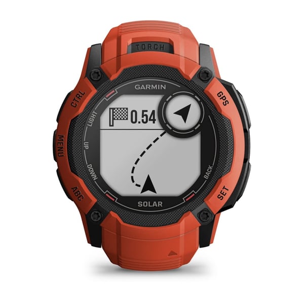 Garmin Instinct 2X Solar 2,79 cm (1.1") MIP 50 mm Digitaalinen 176 x 176 pikseliä Kosketusnäyttö Punainen GPS (satelliitti)