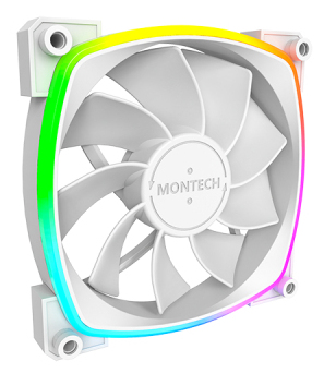 Montech RX120 PWM Computerkabinet Ventilator 12 cm Hvid 3 stk