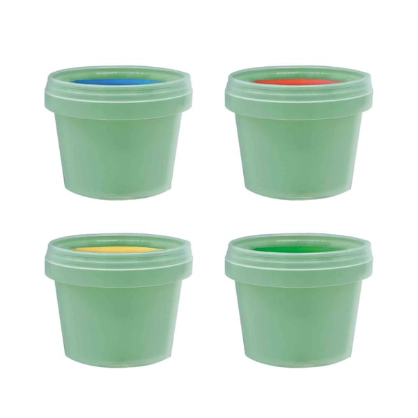 SES Creative SES Children's Set of Four Eco Fingerpaints vesiliukoinen sormiväri Sininen, Vihreä, Punainen, Keltainen