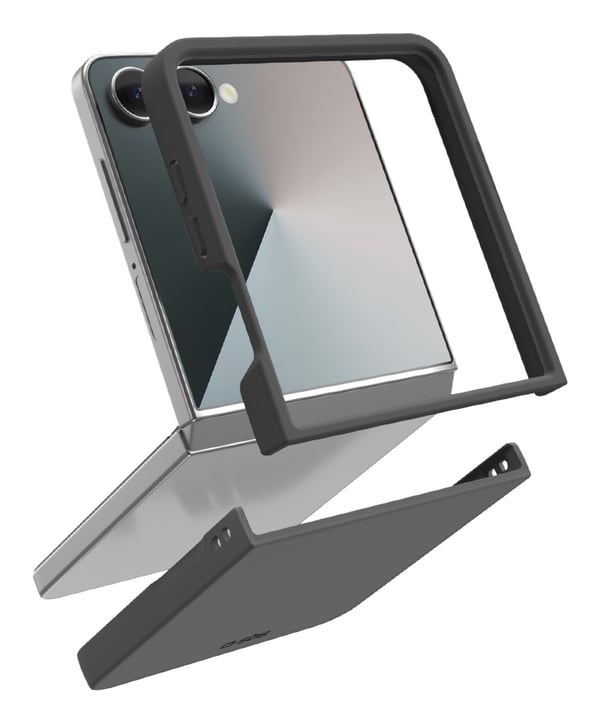 SBS TESILCOVSAZFLIP7K mobiltelefon etui 17,5 cm (6.9") Cover Sort, Transparent