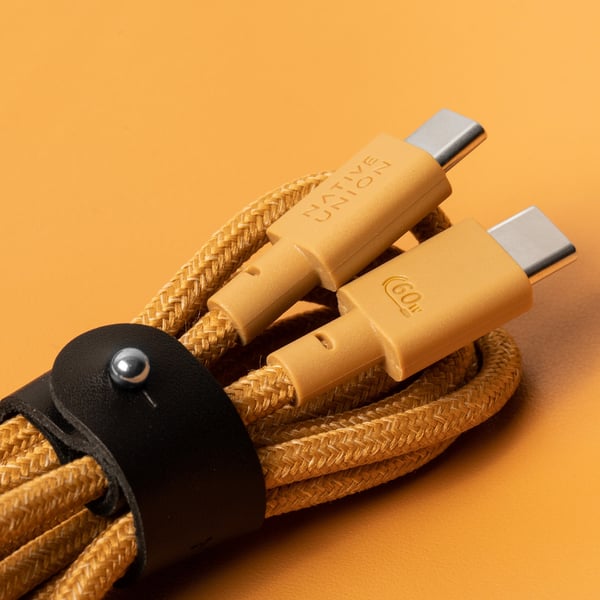 Native Union Belt Cable USB-kablar 1,2 m USB C 60 W Gul