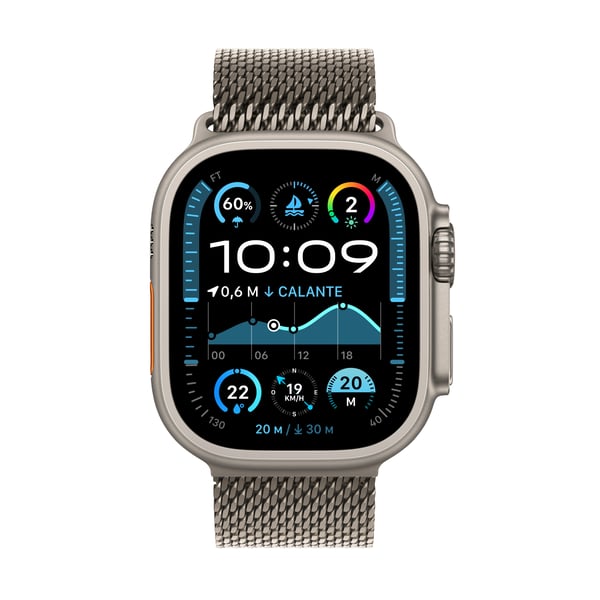 Miniatyrbillede 4 af 4: Apple Watch Ultra 2 OLED 49 mm Digital 410 x 502 pixel Berøringsskærm 4G Titanium GPS (satellit)