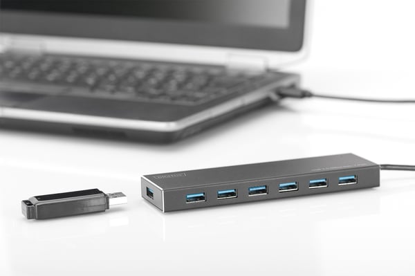 Miniatyrbillede 2 af 7: Digitus DA-70241-1 interface hub USB 3.2 Gen 1 (3.1 Gen 1) Type-A 5000 Mbit/s Grå