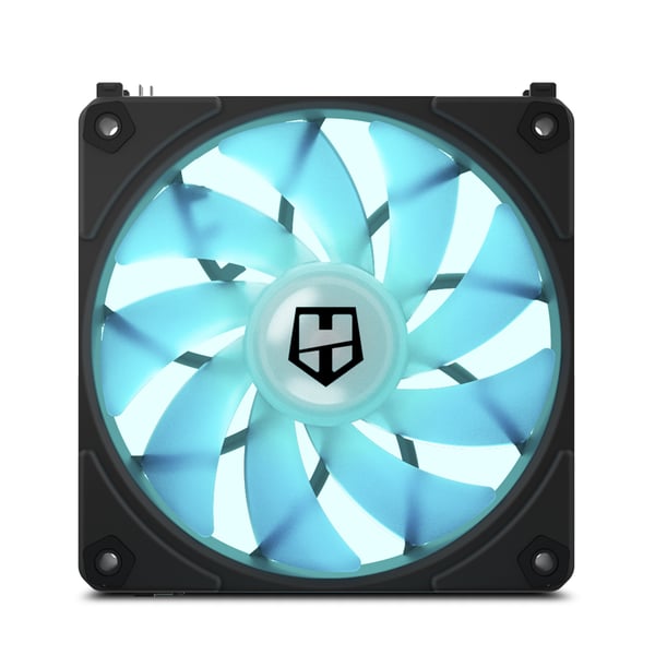 Miniatyrbillede 2 af 7: NOX Hummer NXHUMMERELINKBK Computerkølesystem Computerkabinet Ventilator 12 cm Sort 1 stk
