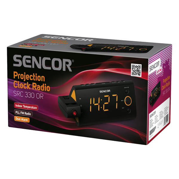 Sencor SRC 330 OR radio Kello Digitaalinen Musta, Oranssi