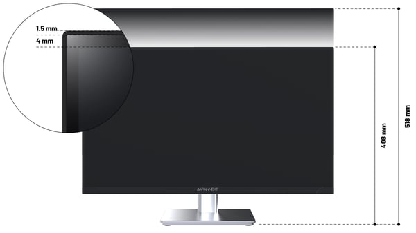 JAPANNEXT JN-I270WQHD300F-HSP computerskærm 68,6 cm (27") 2560 x 1440 pixel Wide Quad HD LED Grå