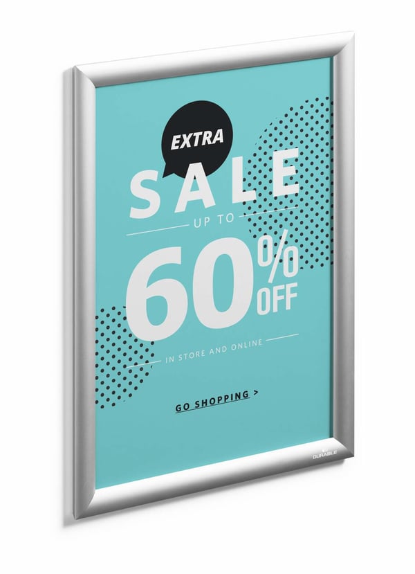 Miniatyrbillede 3 af 7: Durable 479723 vægramme 278 x 402 mm Rektandel Sølv Aluminium