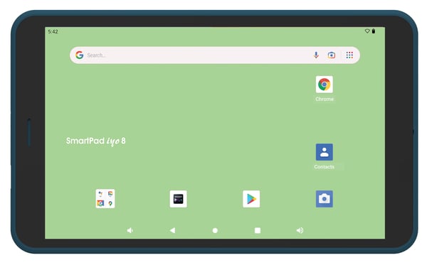 Mediacom M-SP8GY tablet Rockchip 32 GB 20,3 cm (8") 3 GB Wi-Fi 6 (802.11ax) Android 14 Sort, Blå