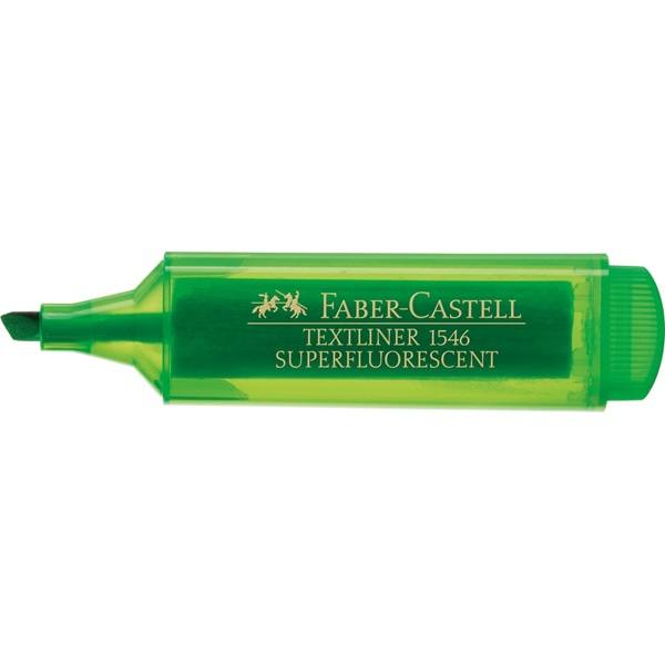 Miniatyrbillede 3 af 3: Faber-Castell TEXTLINER 1546 speedmarker 1 stk Mejsel/Fin spids Lysegrøn