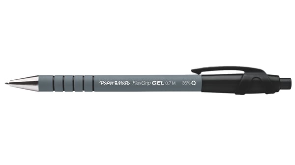 Papermate FlexGrip Gel Medium Indragbar gelpenna Svart 4 styck