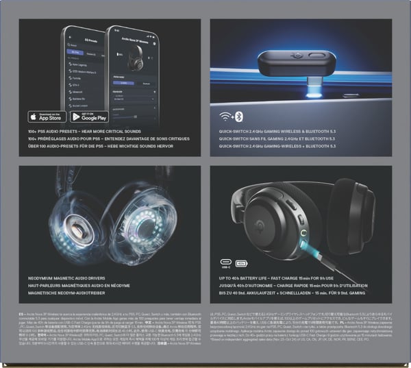 Steelseries Arctis Nova 3P Headset Trådløs Musik/hverdag Bluetooth Sort