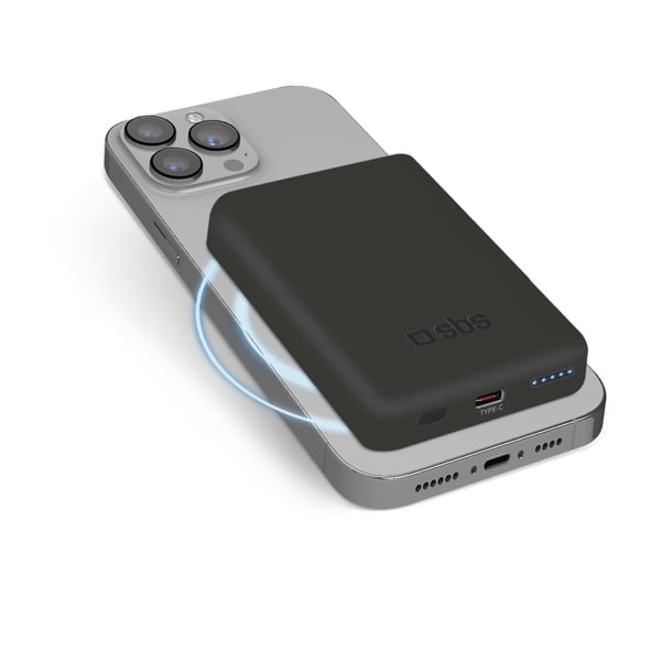 SBS TEBB5000MAG1CK akku- ja paristolaturi Litium polymeeri (LiPo) 5000 mAh Langaton lataaminen Musta
