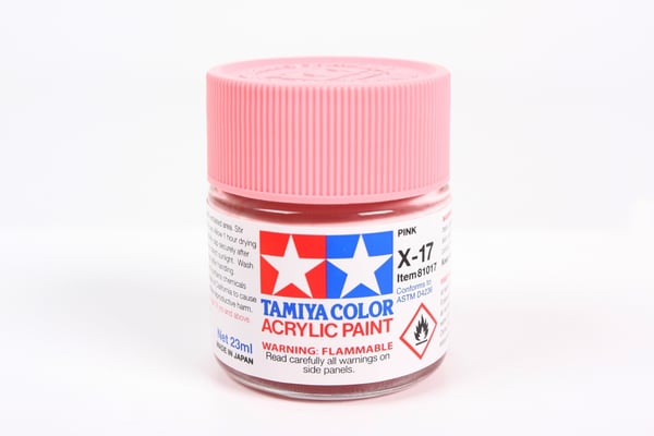 Miniatyrbillede 1 af 2: Tamiya X-17 akrylmaling 23 ml Lyserød Flaske