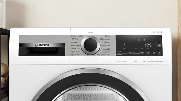 Bosch Serie 6 WQG245C0IT tørretumbler Fritstående Front-læsning 9 kg Hvid