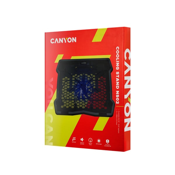 Canyon NS-02 køling til laptop 39,6 cm (15.6") 1200 rpm Sort
