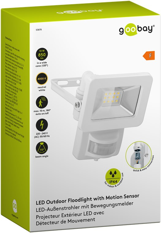 Goobay 53878 strålkastare Vit 10 W LED F
