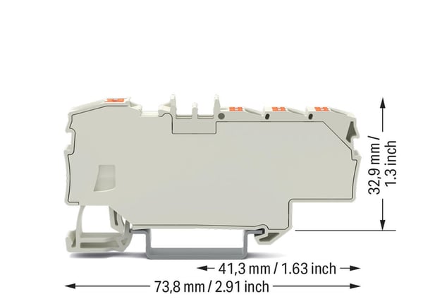 Miniatyrbild 3 av 4: Wago 2206-8039 terminal Grå