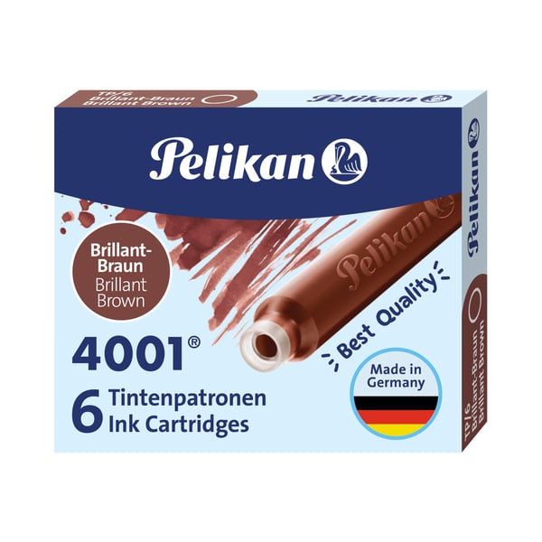 Pelikan 100435996 blækstift 6 stk Brun