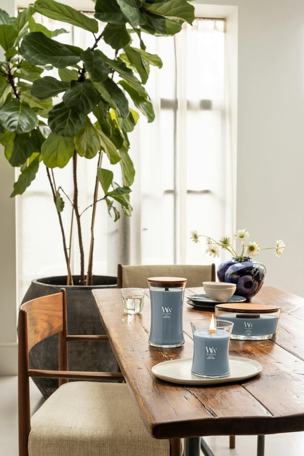 WoodWick Terra Haze stearinljus Rund Grå 1 styck