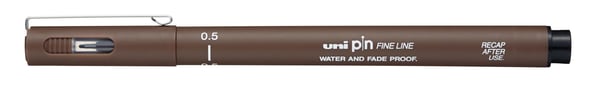 Miniatyrbillede 1 af 2: Uni-Ball Pin 05 fineliner Brun 1 stk