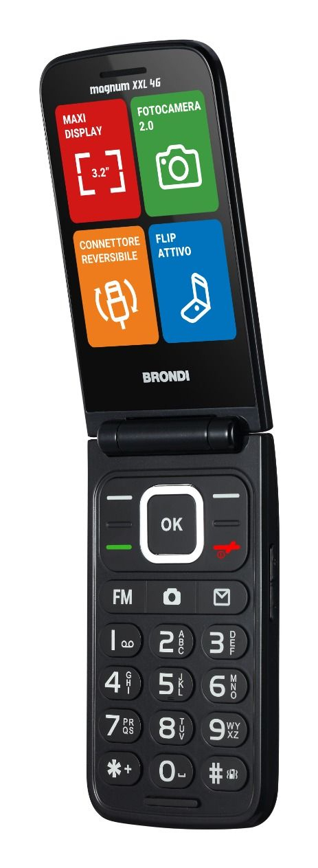 Brondi MAGNUM XXL 4G 8,13 cm (3.2") Grå Funktionstelefon
