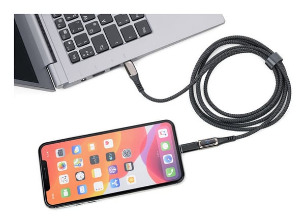 Miniatyrbillede 5 af 5: TROIKA CBL20/BK USB-kabel 2 m USB C USB C/Lightning 100 W Sort