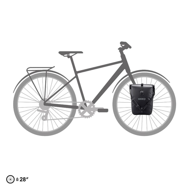 Miniatyrbild 8 av 8: Ortlieb F6107 cykelväska och -korg Framsida 14,5 l Polyester Svart