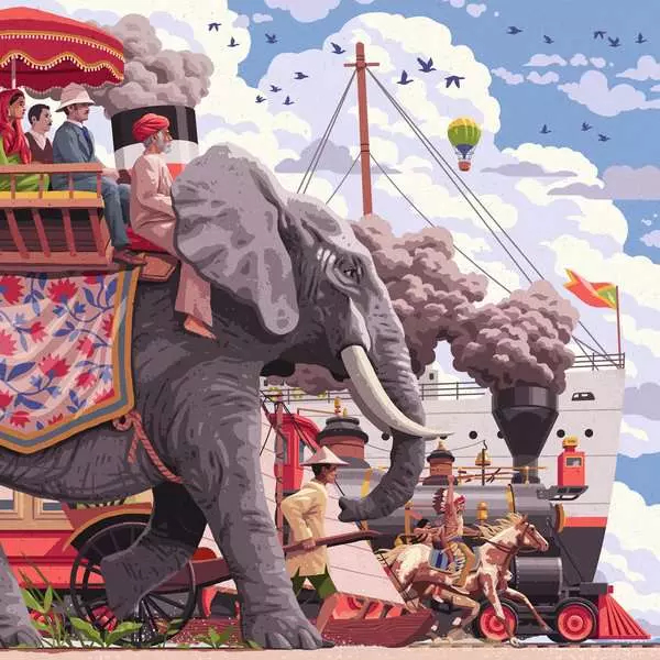 Ravensburger Puzzle 750 pièces - Art & Soul - Le Tour du monde en 80 jours Puslespil 750 stk Kunst