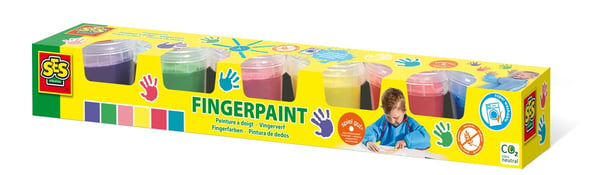 SES Creative 00315 fingerfärger Blå, Grön, Rosa, Lila, Röd, Gul