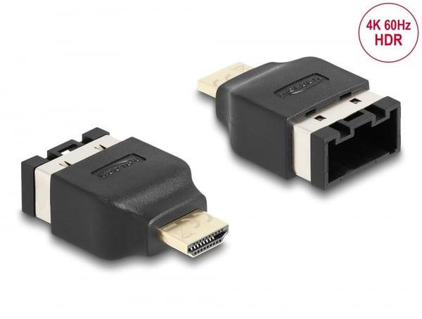 DeLOCK 65963 kabelomvandlare (hane/hona) HDMI-A HDMI-E Svart