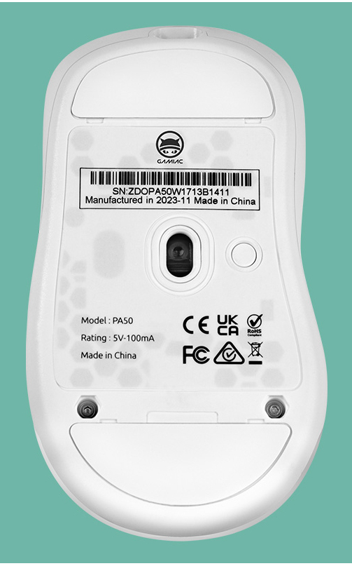 GAMIAC PA50 mus Spil Højre hånd USB Type-C Optisk 12400 dpi