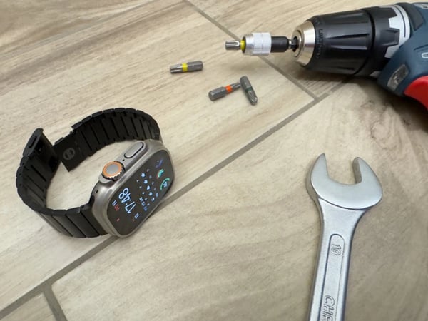 Miniatyrbillede 3 af 11: Mobile Origin AWTB-TITAN-BLK Smart bærbart (wearable) tilbehør Band Sort Titanium