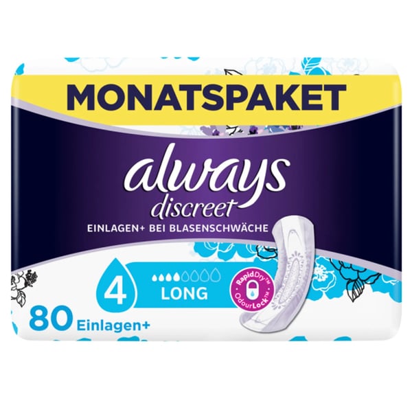 Always Discreet Inkontinensskydd Long Always Discreet Inkontinensskydd Long