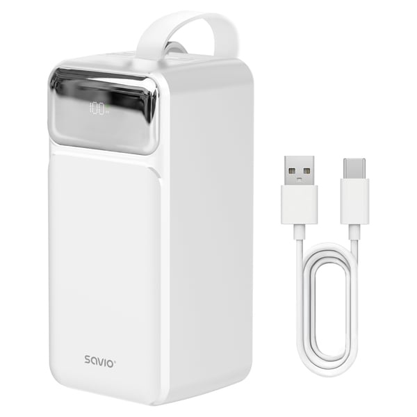 Miniatyrbillede 8 af 11: Savio BA-15 powerbank Lithium polymer (LiPo) 50000 mAh Hvid