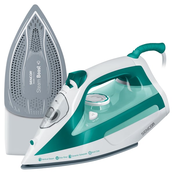 Pikkukuva 1 / 13: Sencor SSI 6100GR silitysrauta Höyrysilitysrauta Keraaminen pohjalevy 2600 W Vihreä