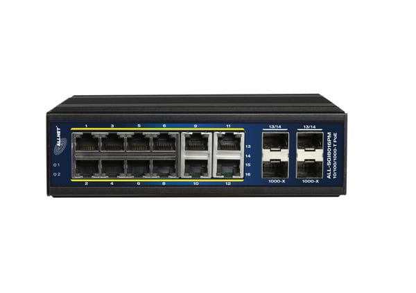 ALLNET ALL-SGI8016PM netværksswitch Administreret L2+/L3 Gigabit Ethernet (10/100/1000) Strøm over Ethernet (PoE) Sort