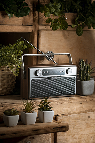 Camry Premium Radio CR 1183 Bärbar Digital Aluminium, Svart, Trä