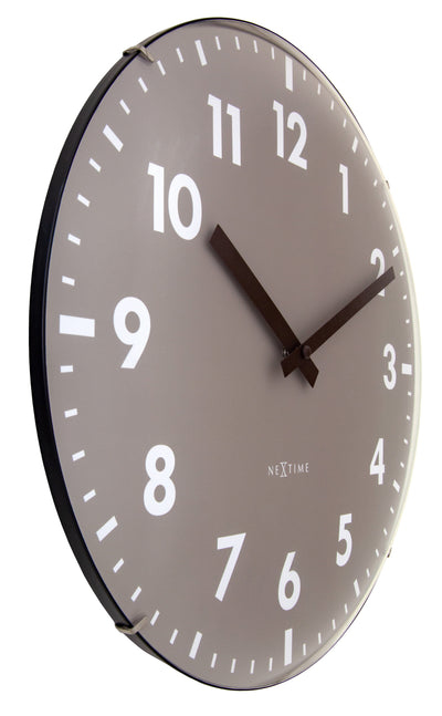 NeXtime Wanduhr Duomo Beige Kvartsur Rund Kaki