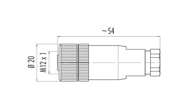 Miniatyrbillede 4 af 4: BINDER 99-0436-10-05 kabelsamler M12