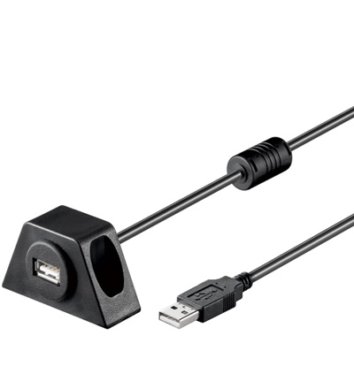 Goobay USB2.0 - USB2.0, 1.2m USB-kablar 1,2 m USB A 0,48 Gbit/s Svart