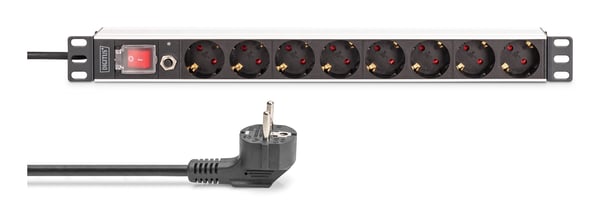 Pikkukuva 3 / 5: DIGITUS 1U Alu PDU Rackmount 7x Sicherheit+ 1x Lähtö