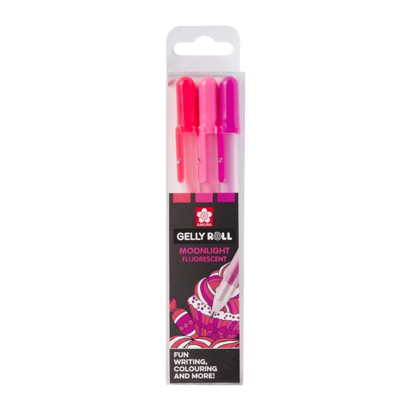 Miniatyrbillede 1 af 3: Sakura Moonlight Sweets Lukket gelepen Lyserød, Lilla, Rose 3 stk