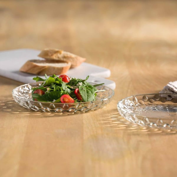 LEONARDO CUCINA OPTIC Salattallerken Rund Glas Transparent 4 stk